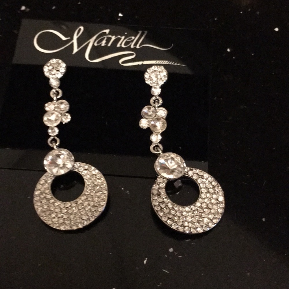 Bridal earrings by Mariell. Never worn.